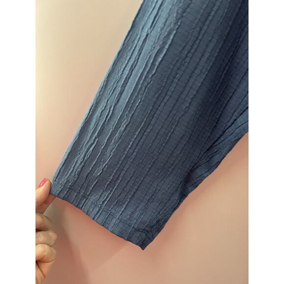 Calessa Women’s 3/4 Sleeve Assymetrical Tunic Top Cadet Blue Size 1X - Picture 4 of 8